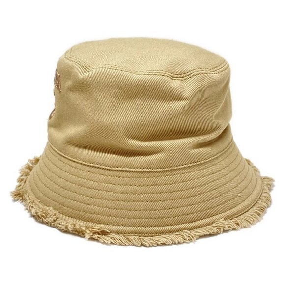 PRADA Bucket Gray Beige Cotton Hat 367-090225 - Picture 5 of 10